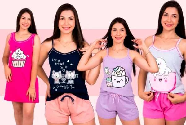 moda intima feminina adulto e infantil