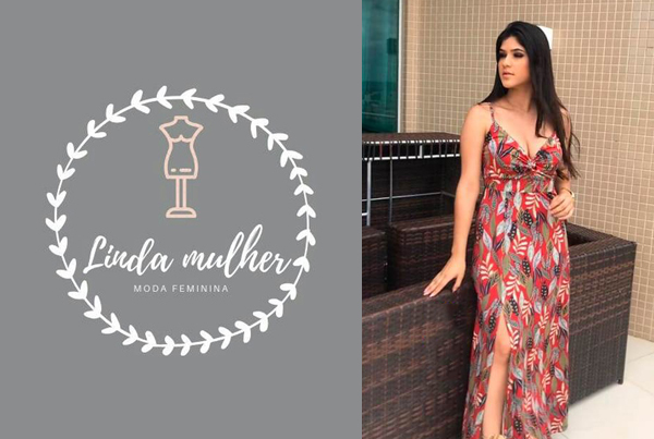 Linda Mulher Moda Feminina